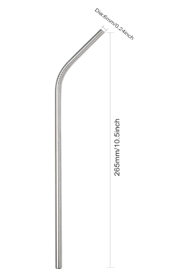 Reusable Stainless Steel Drinking Straws (set of 2)